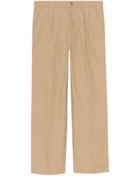 Gucci - Embroidered-logo Straight Trousers - Lyst