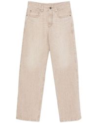 Brunello Cucinelli - Washed Cotton Jeans - Lyst
