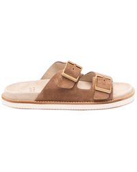 Brunello Cucinelli - Suede 'Urban' Slides - Lyst