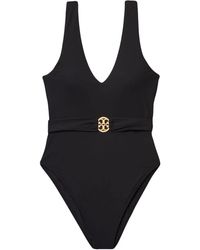 Tory Burch - One-piece Swimsuit With Belt - Lyst