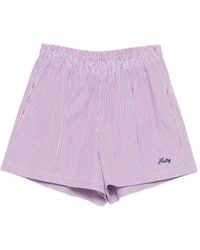 Autry - Short Rayé À Broderies - Lyst