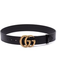 Gucci - Wide Belt With `Double G` Buckle - Lyst