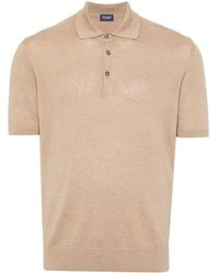 Drumohr - Buttoned Polo With Logo - Lyst