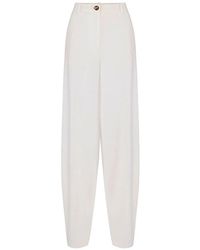 Elisabetta Franchi - Lightweight Crêpe Trousers - Lyst