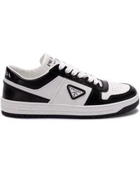 Prada - `Downtown` Leather Sneakers - Lyst