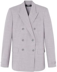 Versace - Double-Breasted Tailored Blazer - Lyst