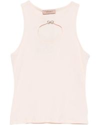 Twinset - Ribbed Tank Top With 'Infinity' Logo - Lyst