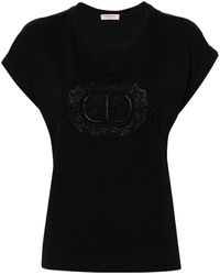 Twin Set - Logo Embroidery T-Shirt - Lyst