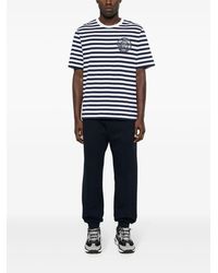 Versace - ` Nautical Emblem` Embroidery Striped T-Shirt - Lyst