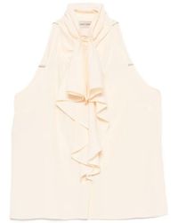 Alberta Ferretti - Ruffled Halterneck Top - Lyst
