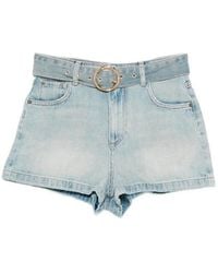 Twinset - Denim Shorts With Belt - Lyst