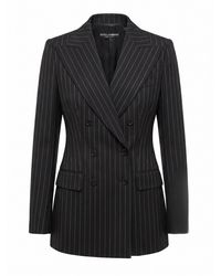 Dolce & Gabbana - Dolce & Gabbana Double-Breasted Turlington Pinstripe Blazer - Lyst
