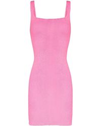 Hunza G - Fitted Knitted Tank Dress - Lyst