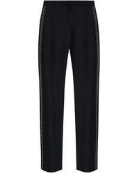 Versace - Evening Pant Responsible Wool Grain Di Poudre Softer Hand - Lyst