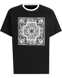Dolce & Gabbana - T-Shirt With Print And Embroidery - Lyst