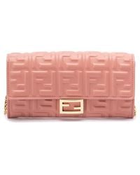 Fendi - 'Baguette' Continental Wallet With Chain - Lyst