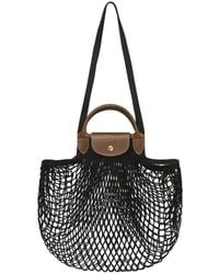 Longchamp - 'Le Pliage Filet' Large Mesh Bag - Lyst