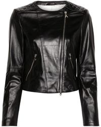 Patrizia Pepe - Zip-up Leather Jacket - Lyst