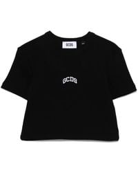 Gcds - Cropped T-Shirt With Embroidery - Lyst