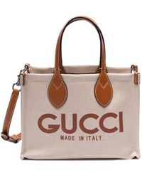 Gucci - ` Canvas` Tote Bag - Lyst