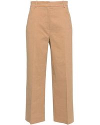 Pinko - Protesilao Linen Blend Cropped Trousers - Lyst