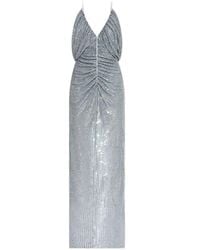 Self-Portrait - Rhinestone Mesh Maxi Dress - Lyst