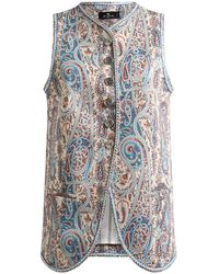 Etro - A-Line Vest With Trimming - Lyst