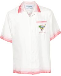 Casablanca - Cuban Collar Short Sleeve Shirt - Lyst