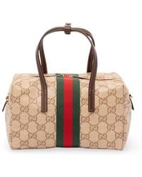 Gucci - Mini Boston Bag With Web - Lyst
