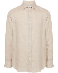 Brunello Cucinelli - Long-sleeves Linen Shirt - Lyst