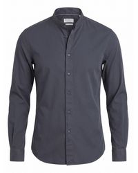 Brunello Cucinelli - Garment-Dyed Twill Shirt With Mandarin Collar - Lyst