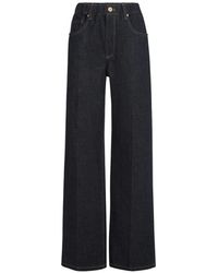 Brunello Cucinelli - No-Fade Denim Contemporary Trousers With Monili - Lyst