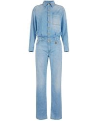 Elisabetta Franchi - Denim Jumpsuit - Lyst