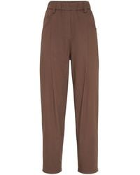 Brunello Cucinelli - Straight Trousers With Monili Detail - Lyst