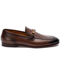 Gucci - Jordaan Shoes Dark Leather Loafers Bit 406994 (GGM1706) - Lyst