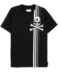 Philipp Plein - 'Skull & Bones' Short Sleeve Round-Neck Stripes T-Shirt - Lyst