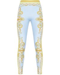 Versace - Baroque-Print Leggings Clothing - Lyst