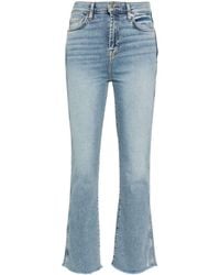 7 For All Mankind - `Hw Slim Kick Luxe Vintage Love Soul With Distressed - Lyst