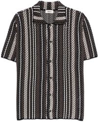 Altea - Striped Short Sleeve Shirt - Lyst