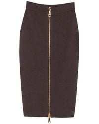 Elisabetta Franchi - Knit Skirt With Zip - Lyst