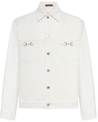 Gucci - Denim Jacket With Horse Detail - Lyst