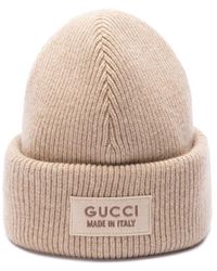 Gucci - Wool Logo Patch Beanie - Lyst