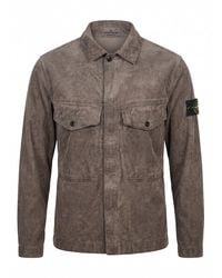 Stone Island - Corduroy Garment Dyed 'Terra' Shirt - Lyst