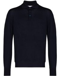 Brunello Cucinelli - Knitted Long-sleeve Polo Shirt - Lyst