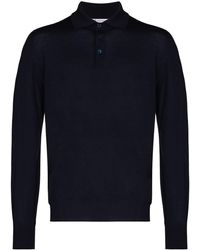 Brunello Cucinelli - Knitted Long-sleeve Polo Shirt - Lyst