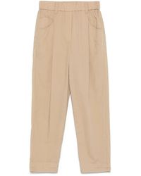 Brunello Cucinelli - Cotton Trousers - Lyst