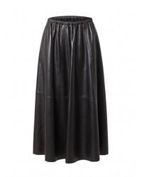 Alberta Ferretti - Leather Skirt - Lyst