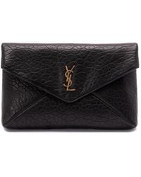 Saint Laurent - 'Cassandre' Large 'Envelope' Pouch - Lyst