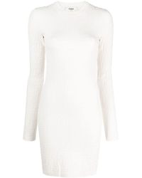Fendi - Ff Pattern Mini Dress - Lyst