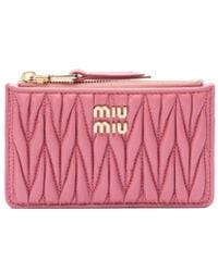 Miu Miu - Matelassé Leather Wallet - Lyst
